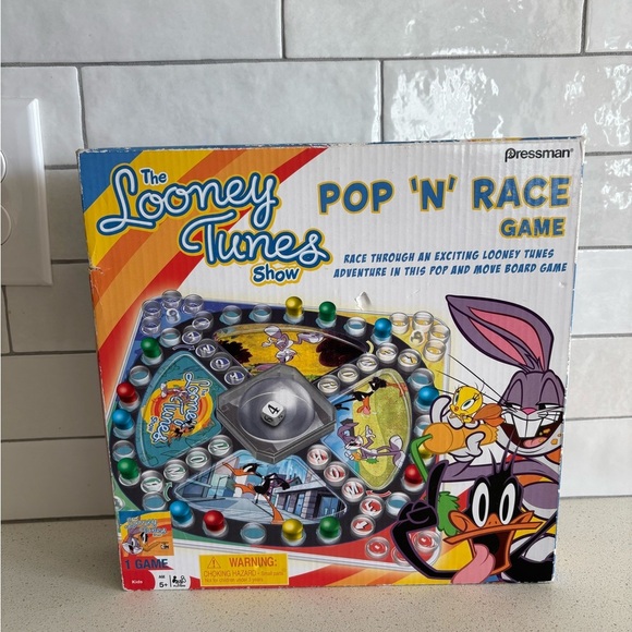Looney Tunes Pop N' Race Board Game New Complete VTG Kids - Picture 1 of 7